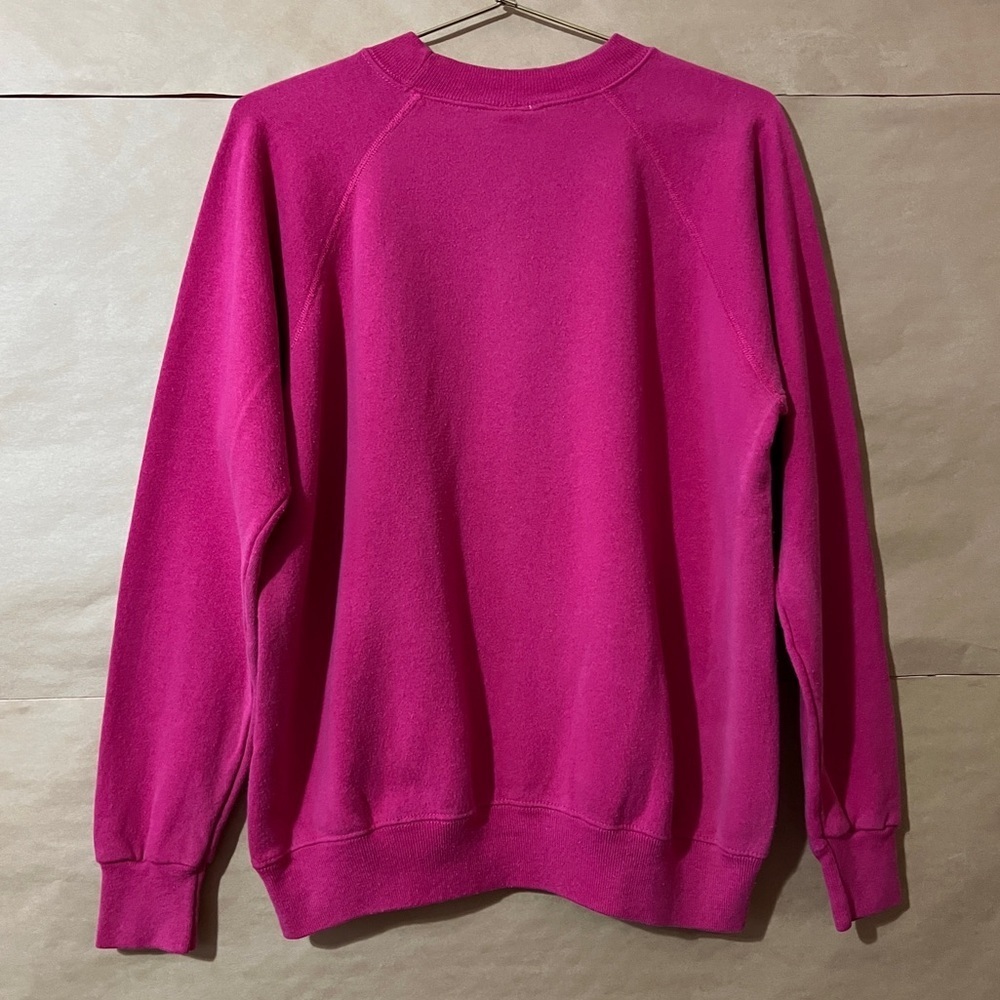Re/Done NWT Upcycled Sweatshirt Smile Graphic Pink Crewneck Pullover Size XS/S - Picture 9 of 11